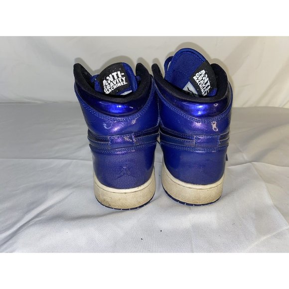 Nike Air Jordan 1 Retro Deep Royal Purple Patent Anti-Gravity Sz 7Y 705300-420 - Picture 2 of 6